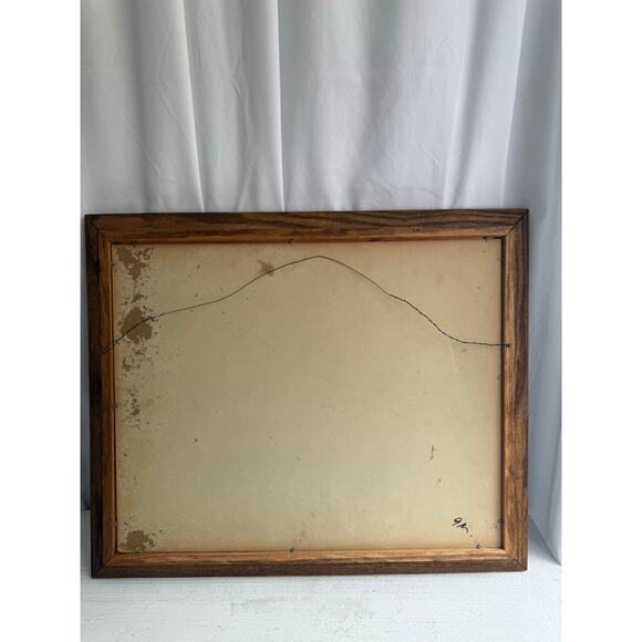 Vintage 1963 Mid-Century Paint By Number Still Life Wood Frame | 19" x 23" - Picture 9 of 9